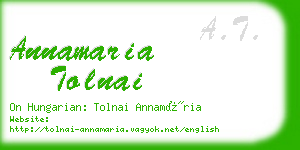 annamaria tolnai business card